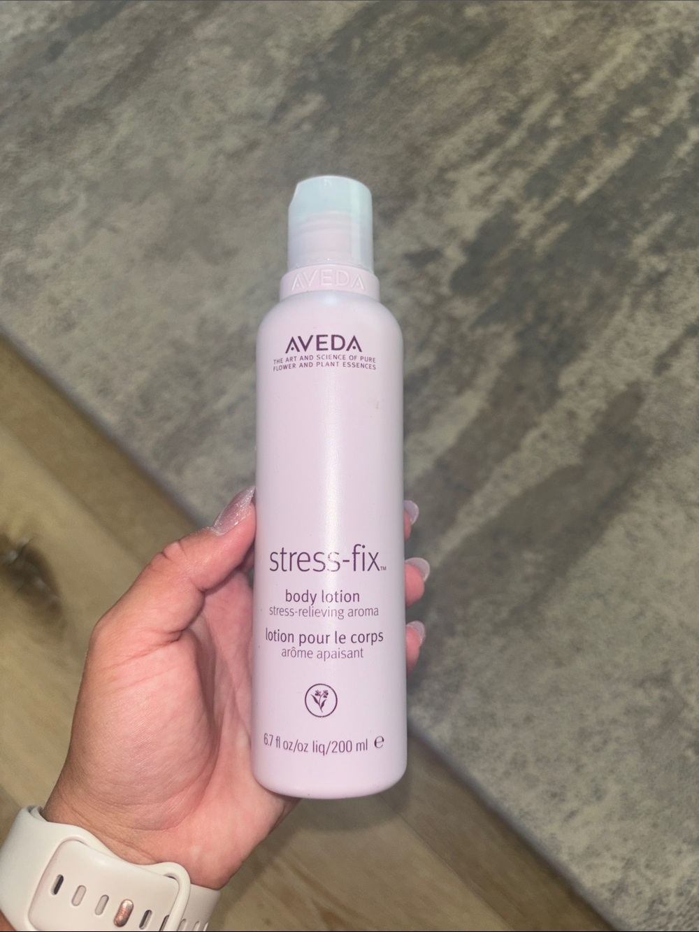 AVEDA Stress-Fix Body Lotion - Pale Pink Bottle